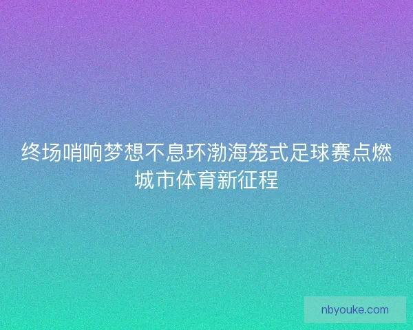 终场哨响梦想不息环渤海笼式足球赛点燃城市体育新征程